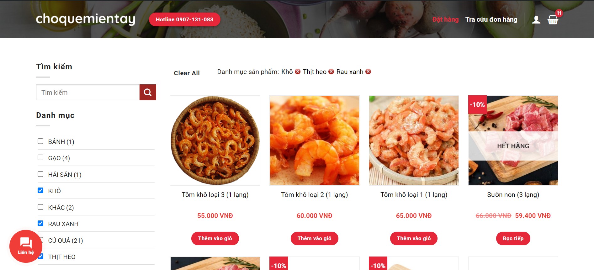 Website bán đồ ăn online